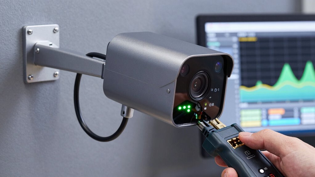 check camera power indicators