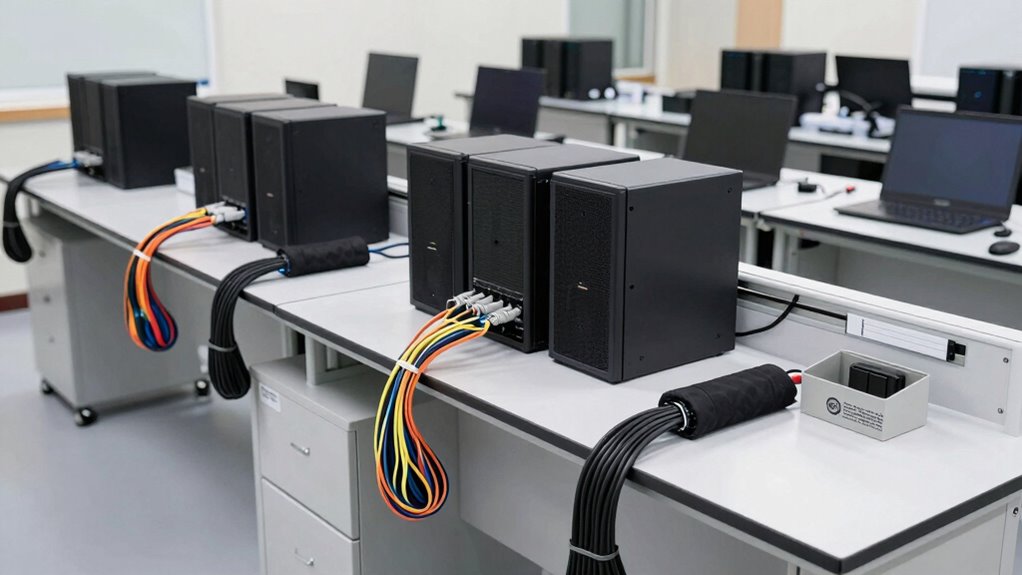 efficient device cable organization