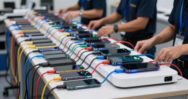 large scale device charging