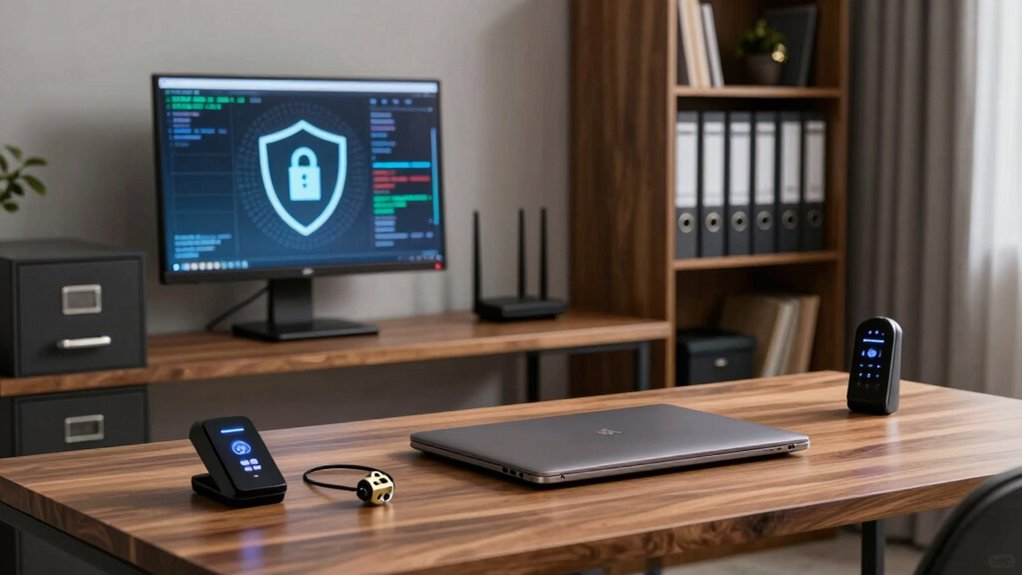 secure organized home testing environment