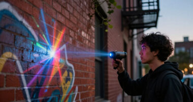 Show HN: Laser Graffiti